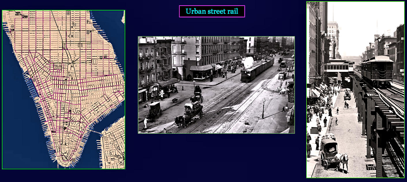 Urban street rail, 1910 map